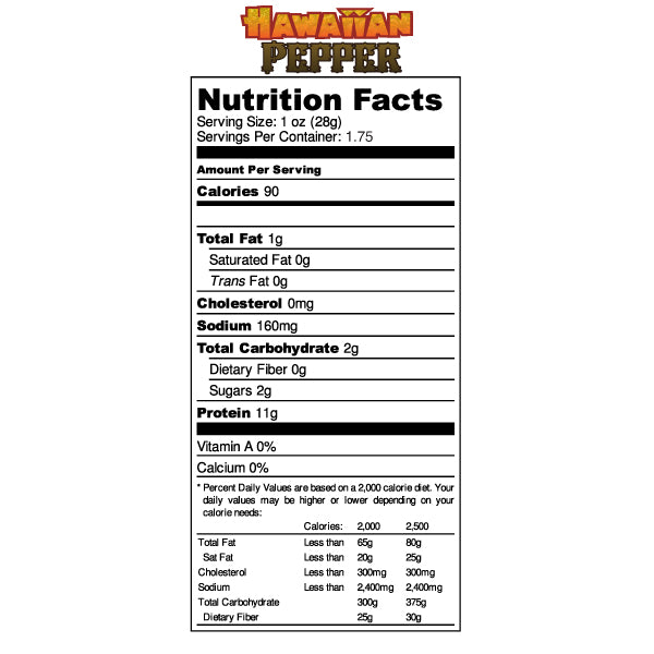 Hawaiian Pepper Beef Jerky