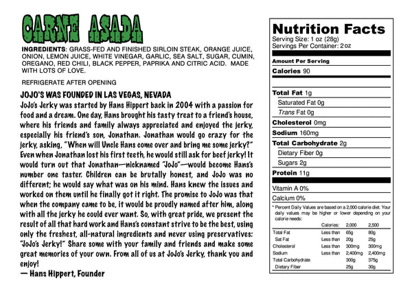 Carne Asada Beef Jerky - 2 oz